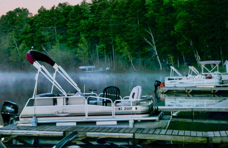 Boats at Idle Hours Resort.