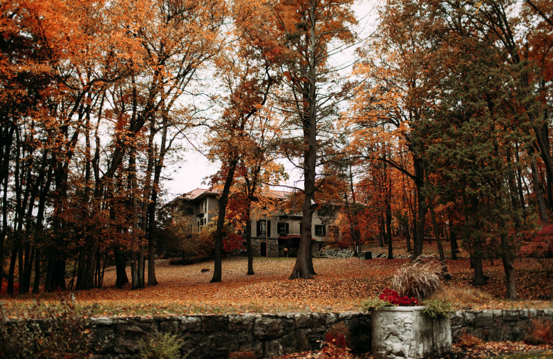 Fall exterior at Arrow Park Lake and Lodge.