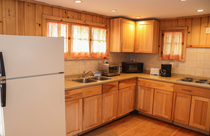 Cabin kitchen at Wilderness Resort Villas.