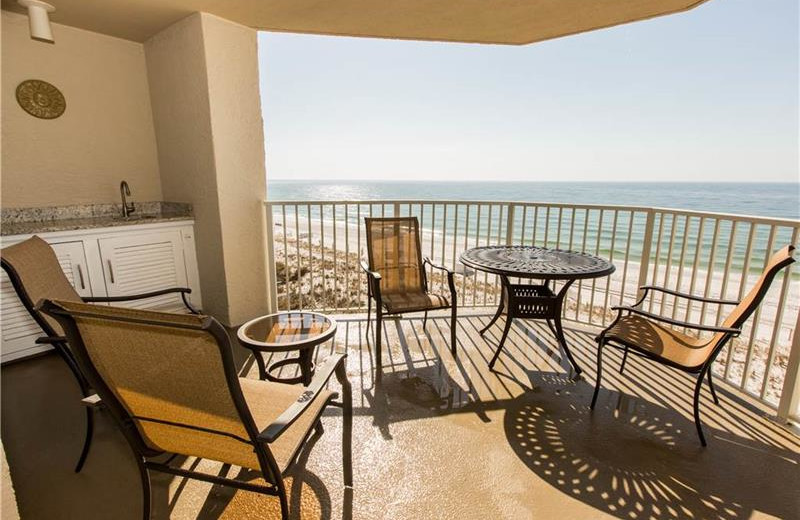 Rental balcony at Holiday Isle Properties.