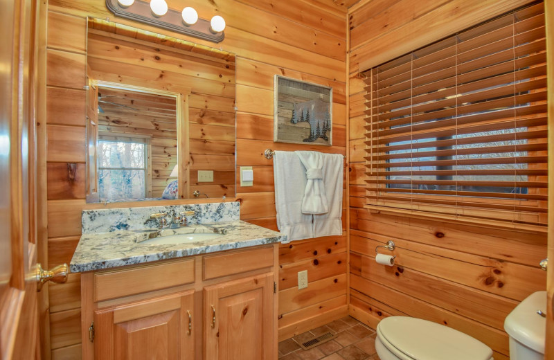 Bathroom at American Patriot Getaways Eagle's Sunrise.