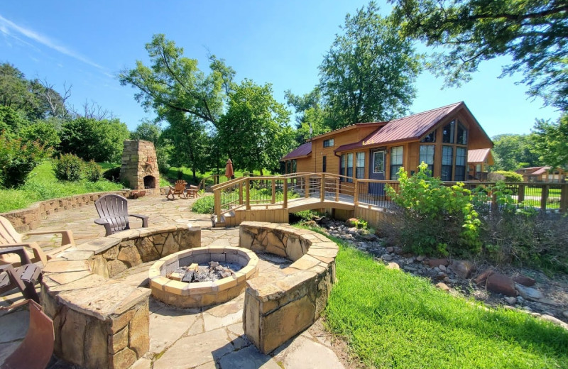 Guest patio at Mill Creek Ranch Resort.