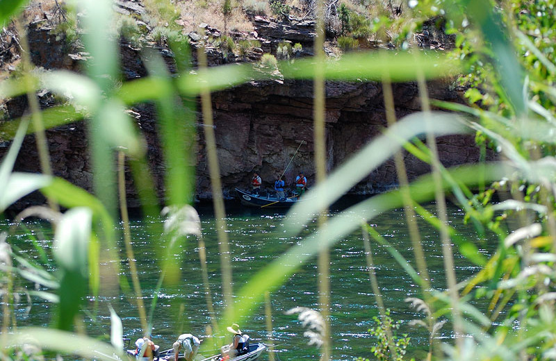 Boating at Flaming Gorge Lodge.