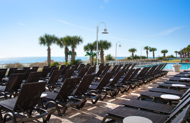 Beach chairs at Paradise Resort.