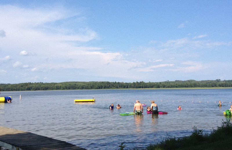 Lake view at Sandy Pines Resort.