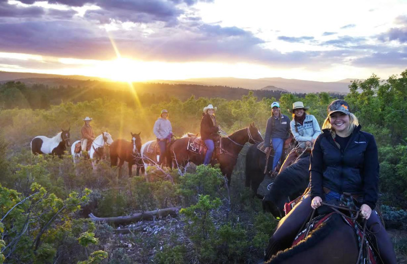 Horseback riding at Zion Ponderosa Ranch Resort.