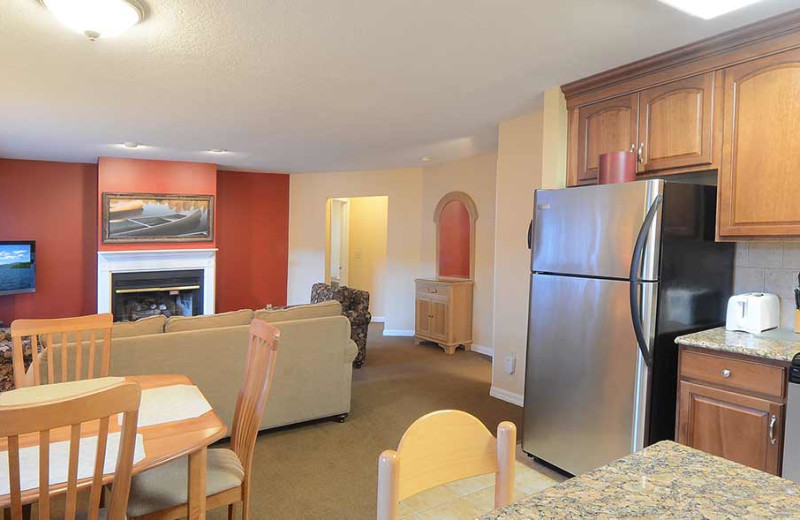 Guest room at The Quarters at Lake George.