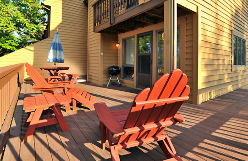 Vacation rental porch at Deerfield Village Resort.