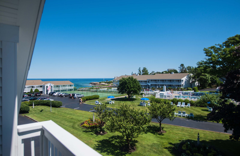 Guest room at The Sparhawk Oceanfront Resort.