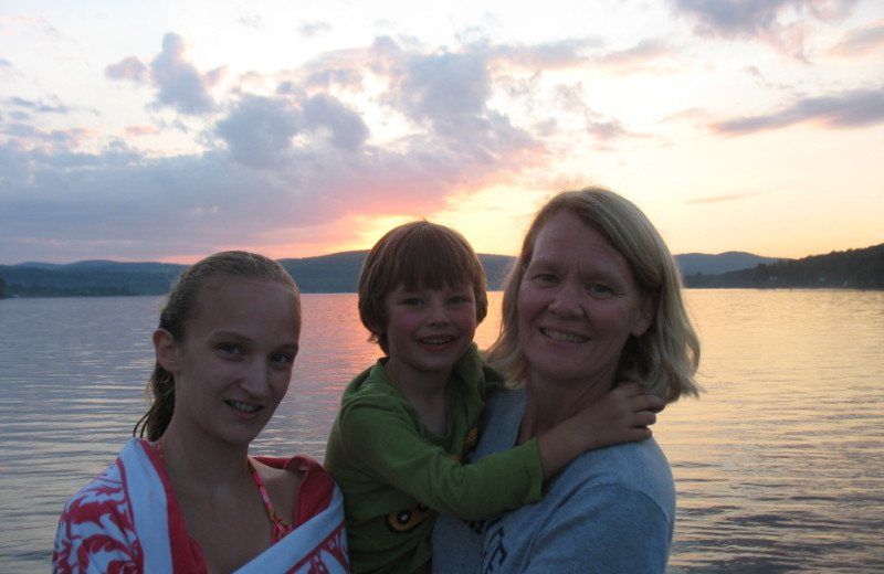 Family at Jackson's Lodge and Log Cabins.