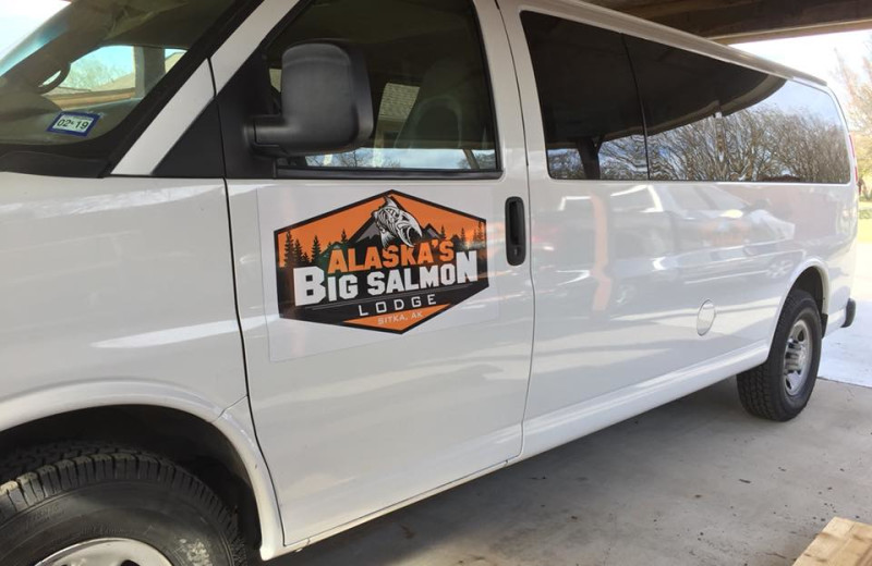 Airport shuttle at Alaska's Big Salmon Lodge.