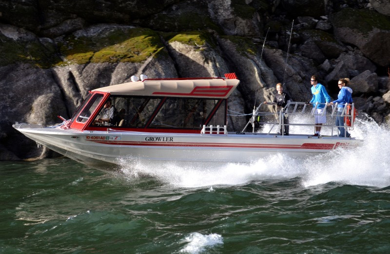 Jet boat at Salmon River Tours.