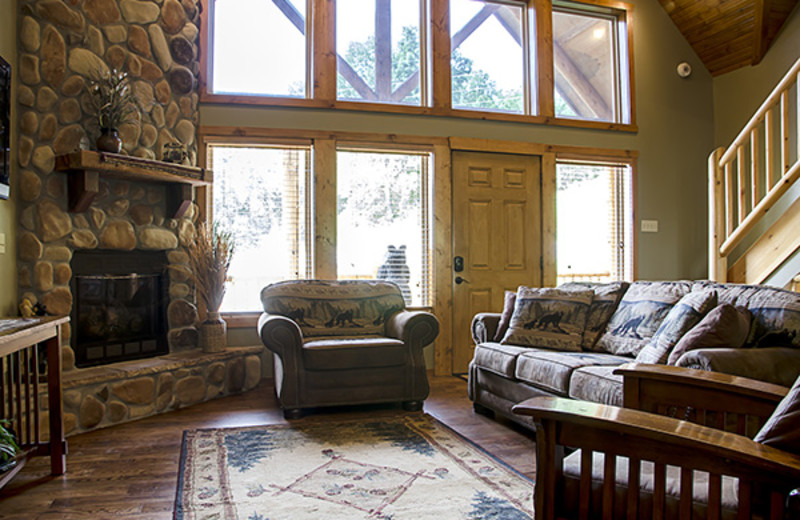 Rental living room at Branson Vacation Houses.