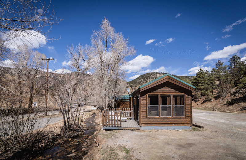 Cabin exterior at Indian Hot Springs.