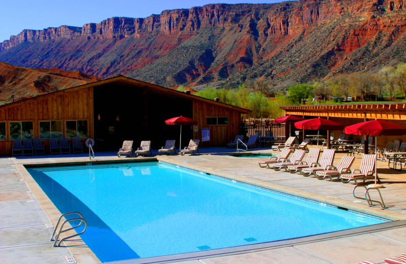 Outdoor pool at Red Cliffs Lodge.