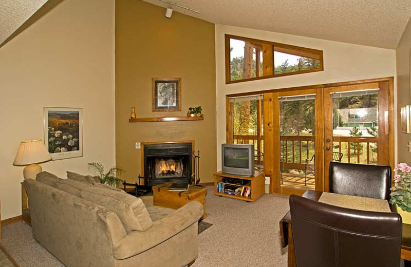 Suite living room at Woodlands On Fall River.