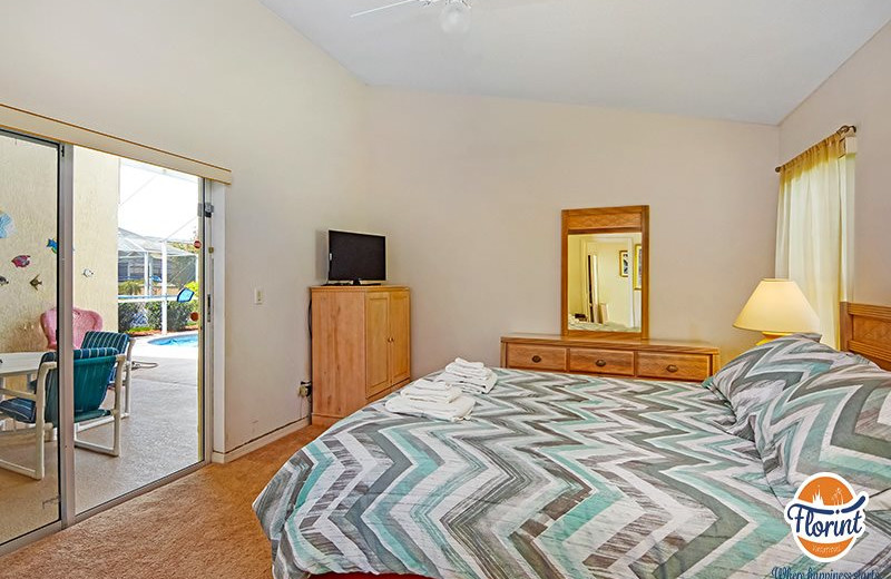 Rental bedroom at Florint Vacations.