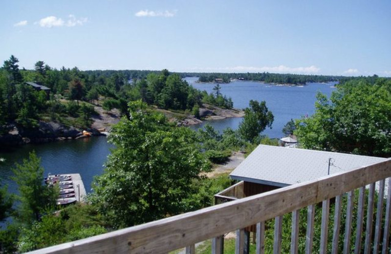 Balcony view at Pleasant Cove Resort.