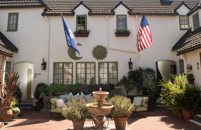 Patio at L'Auberge Carmel.