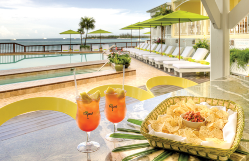 Enjoy a drink by the pool at Ocean Key Resort & Spa.