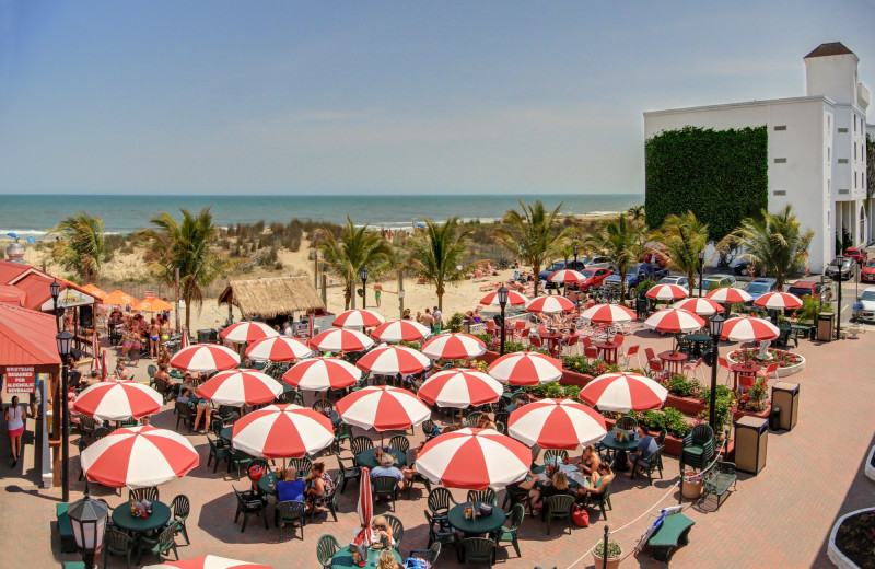 Patio at Castle in the Sand Hotel.