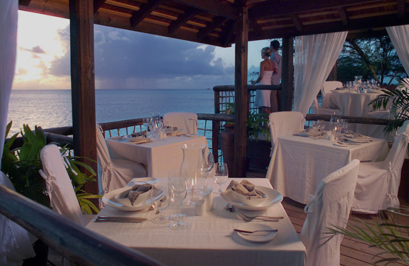 Dining at Cocobay Resort.