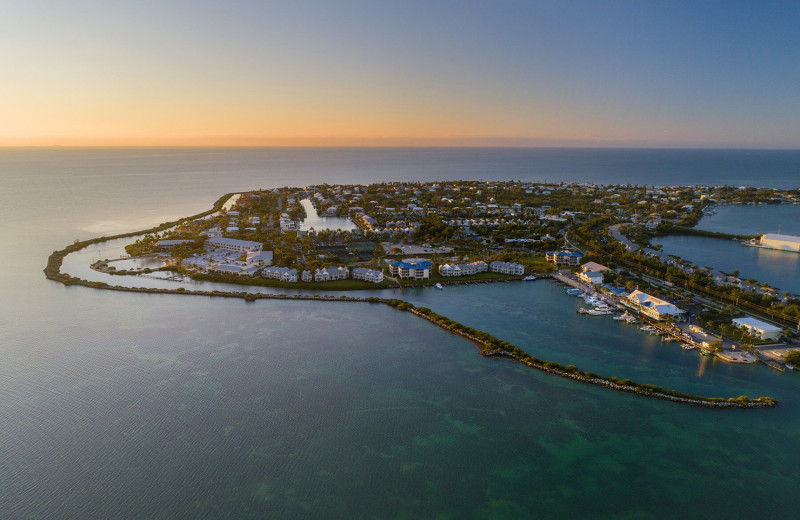 Aerial view of Hawks Cay Resort.