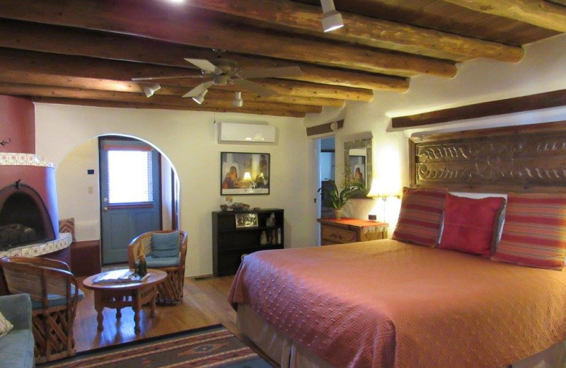 Guest room at La Posada de Taos.