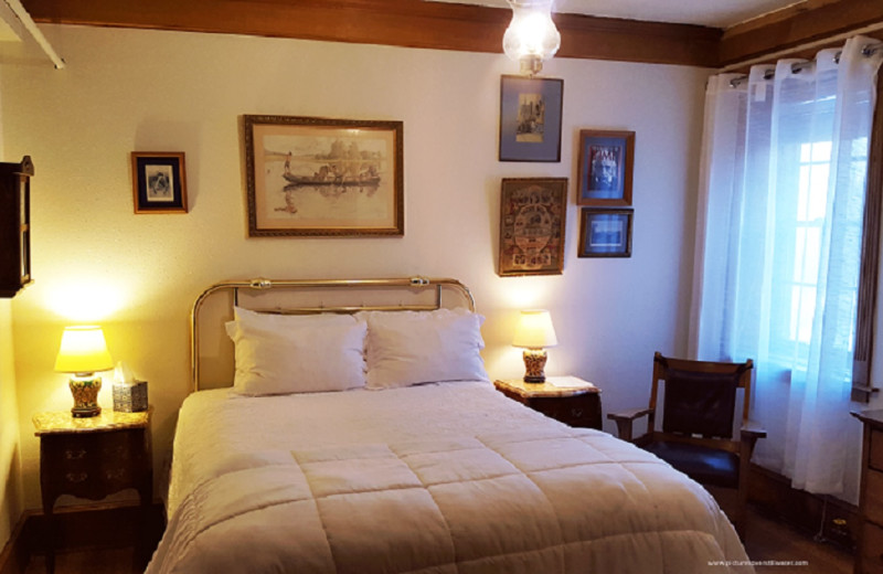 Guest room at The Outing Lodge at Pine Point.