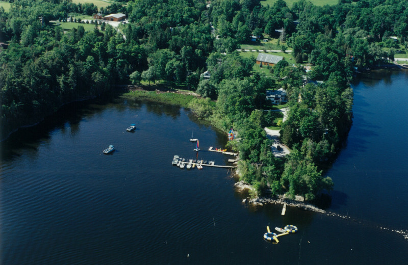 Aerial view of Tyler Place Family Resort.