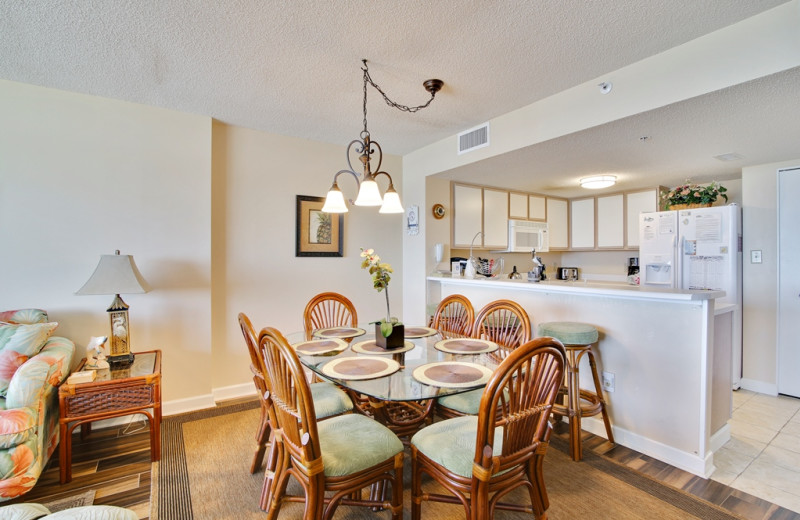 Rental kitchen at Seaside Vacations.