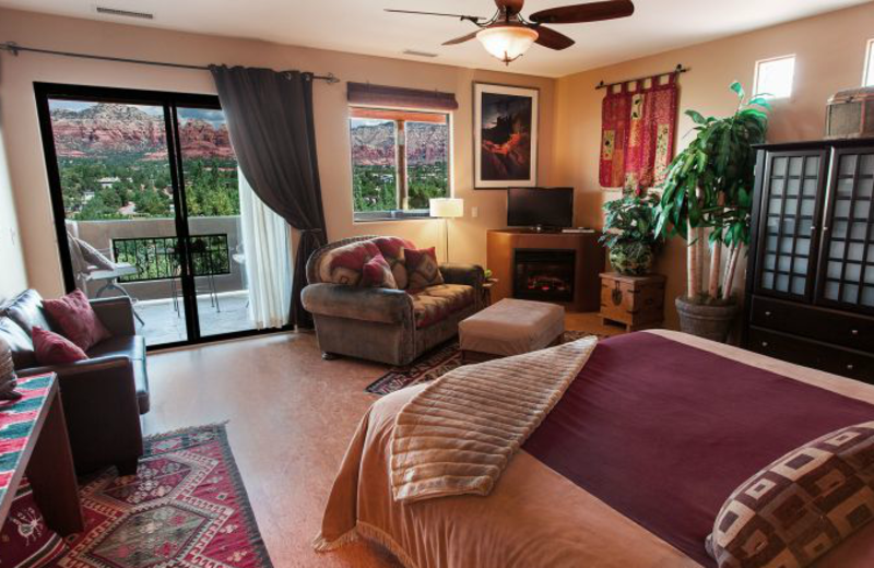 Guest room at A Sunset Chateau.