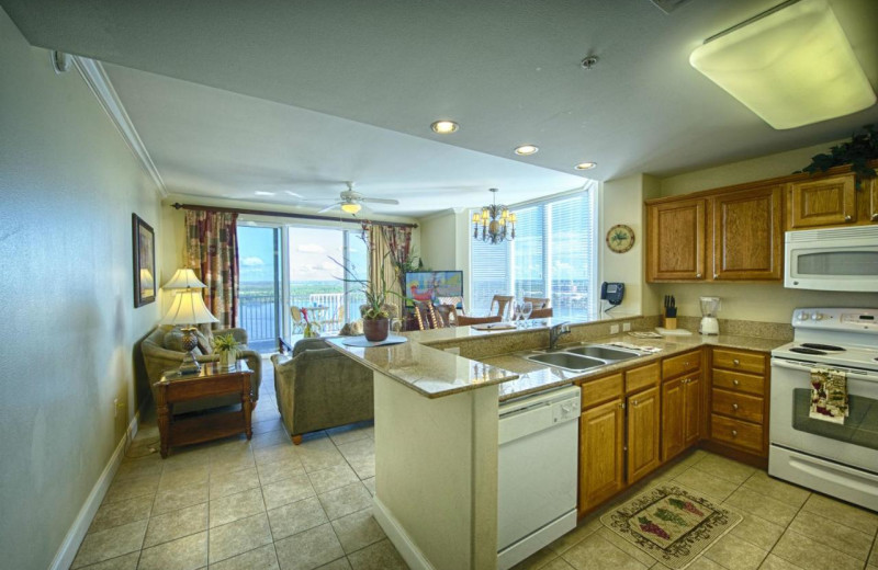 Guest room at Blue Heron Beach Resort.