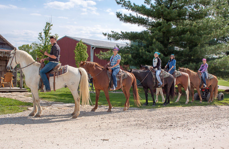 Horseback riding at Harpole's Heartland Lodge.