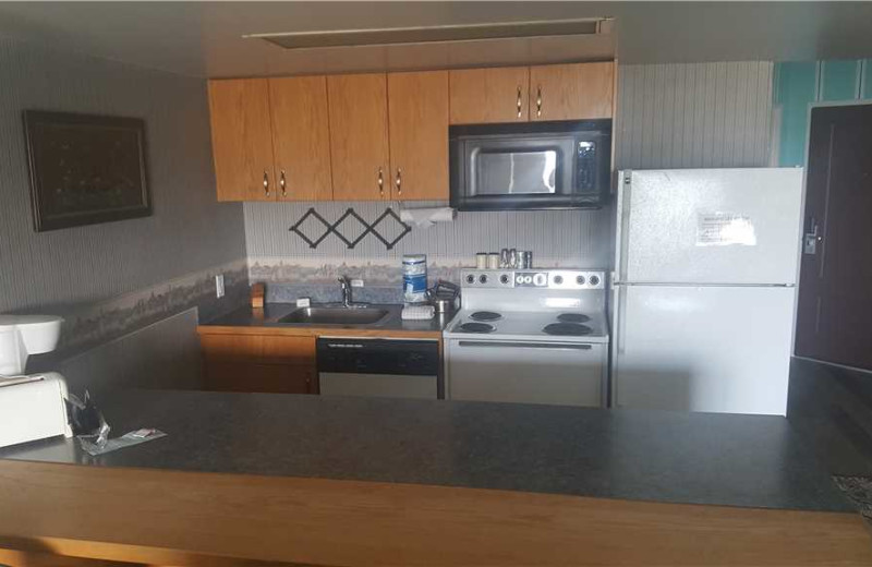 Rental kitchen at Gearhart by the Sea.