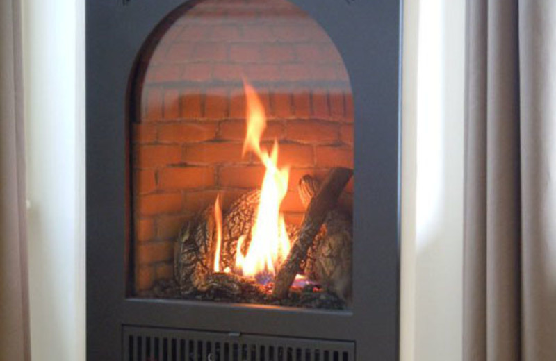 Fireplace at The Haus Lakefront Lodging