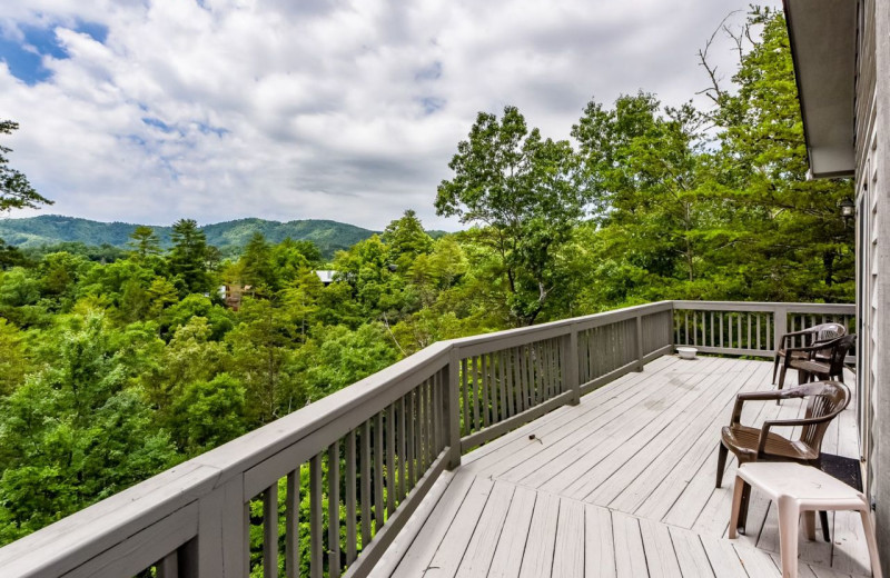 Cabin deck at Dogwood Cabins LLC.