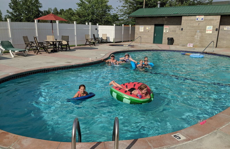 Outdoor pool at Zippel Bay Resort.