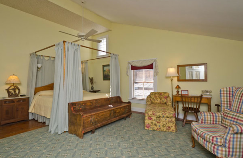 Guest room at The Pack House Inn.