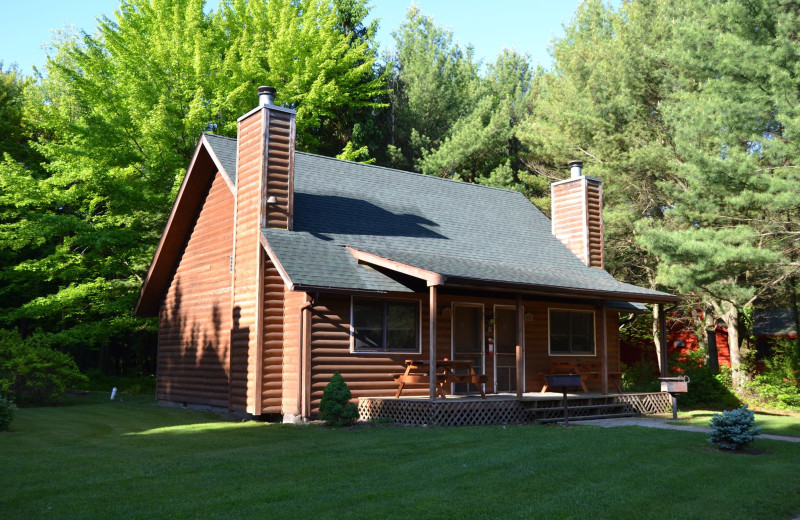 Cabin exterior at Birchcliff Resort.