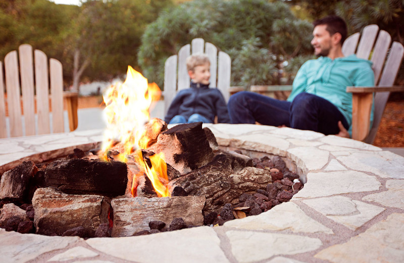 Bonfire at Roaring Brook Ranch Resort & Conference Center.