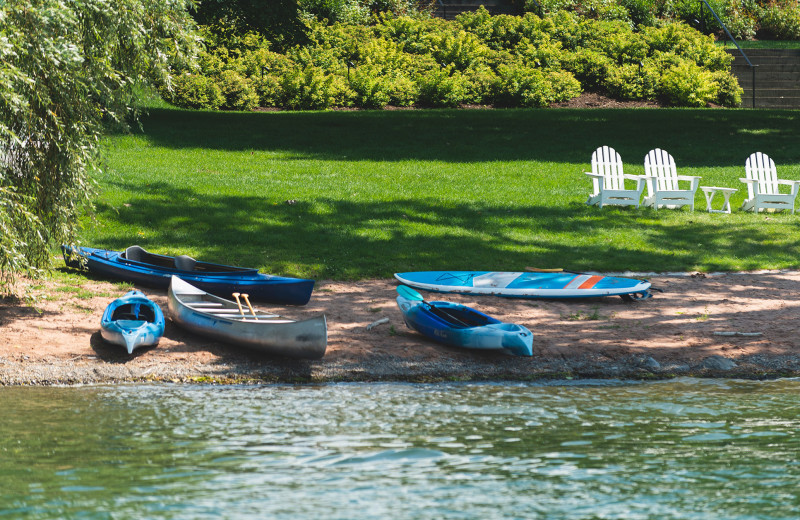 Canoes and kayaks at The Inns of Aurora.