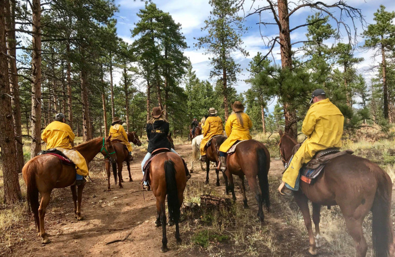 Horseback riding at Sundance Trail Guest Ranch.