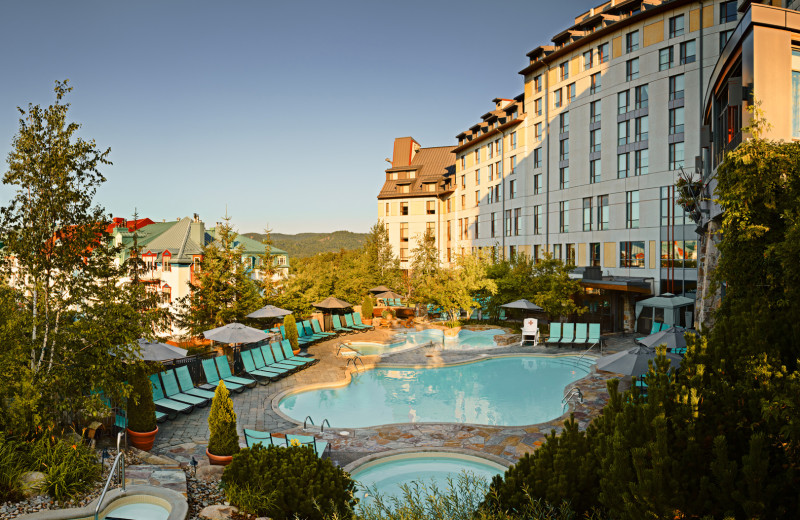 Outdoor pool at Fairmont Tremblant Resort.