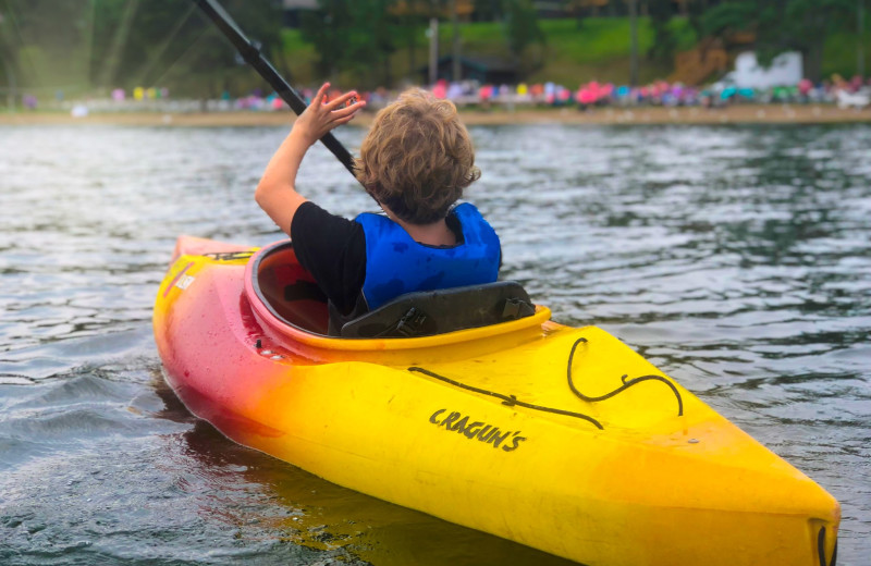 Kayaking at Cragun's Resort and Hotel on Gull Lake.
