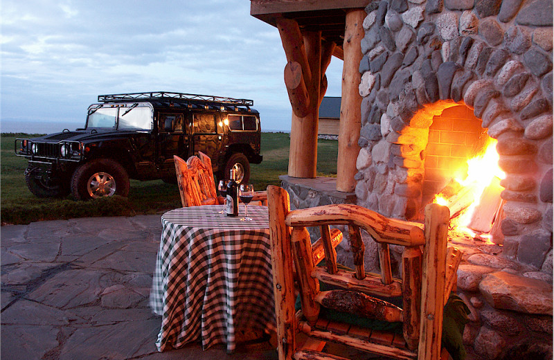 Patio dining at Deep Creek Fishing Club.