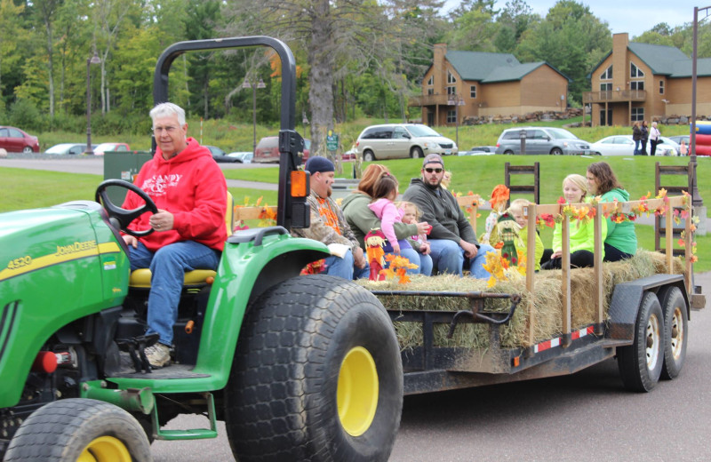 Tractor ride at Big Sandy Lodge & Resort.