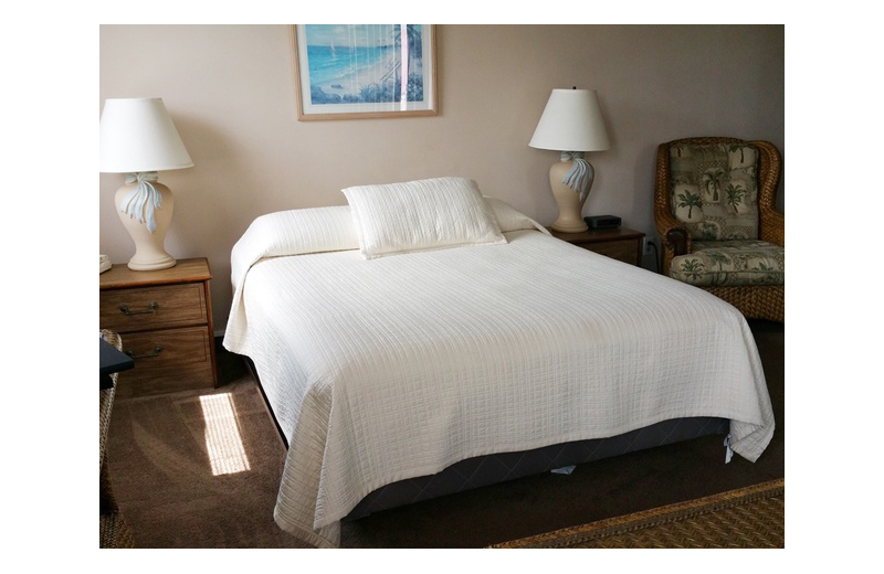 Guest bedroom at Gulf Winds Resort Condominiums.