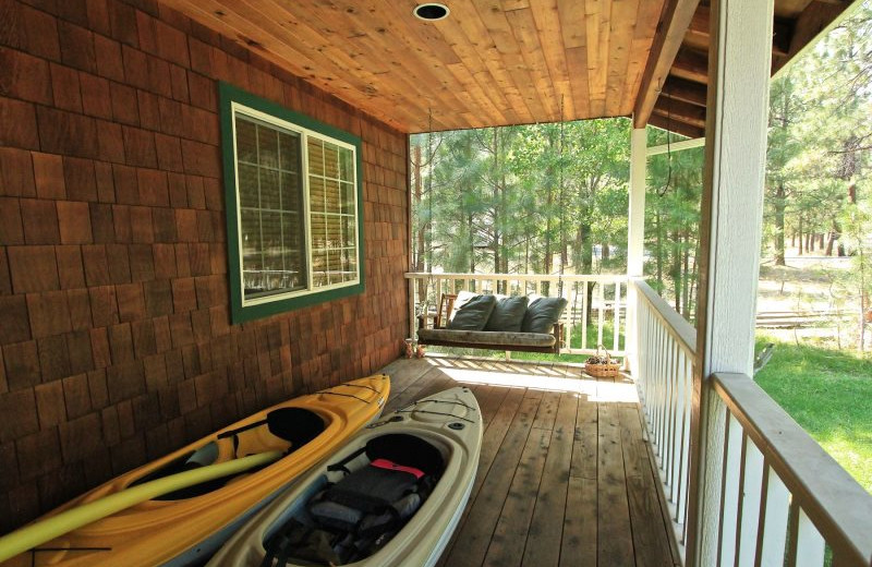 Rental porch at Sisters Vacation Rentals.