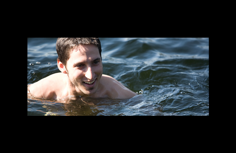 Swimming in lake at Shady Lawn Resort.